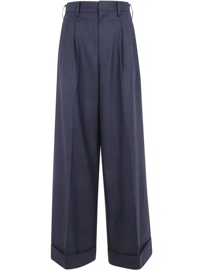 Junya Watanabe Trousers Wool Stripe "wool Stripe Tro In Gray