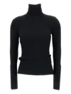 Junya Watanabe Ribbed Wool Turtle-neck Sweater In Black