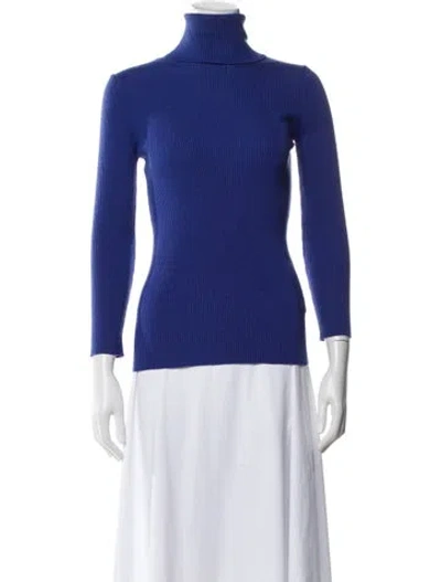 Pre-owned Junya Watanabe Turtleneck Sweater In Blue