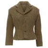 Junya Watanabe Tweed Herringbone Transformable Jacket In Brown