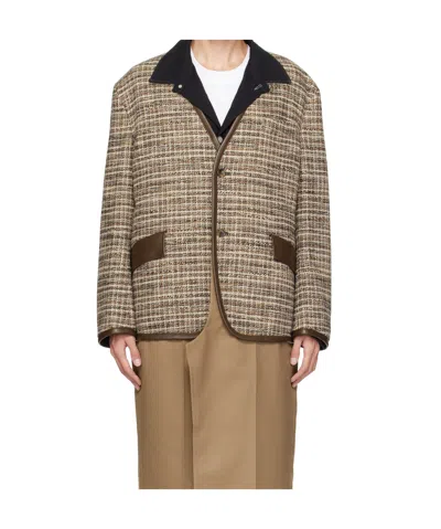 Junya Watanabe Tweed Jacket In Brown
