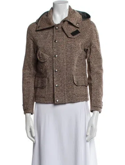 Pre-owned Junya Watanabe Tweed Pattern Jacket In Brown