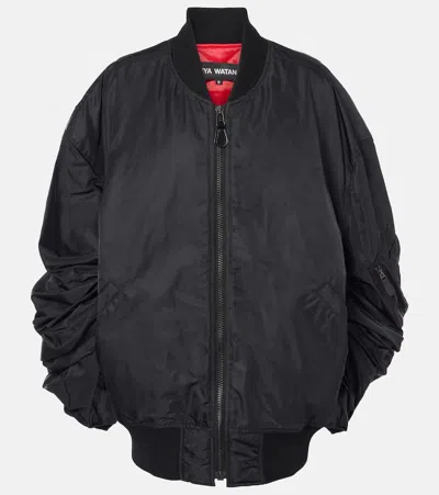 Junya Watanabe Twill Bomber Jacket In 黑色