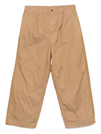 Junya Watanabe Twill Trousers In Brown