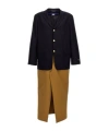 Junya Watanabe Single-breasted Coat In Two Materials In Black