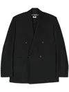 Junya Watanabe Unfinished-effect Open-back Blazer In Black