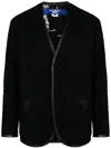 Junya Watanabe V-neck Single-breasted Jacket In Schwarz