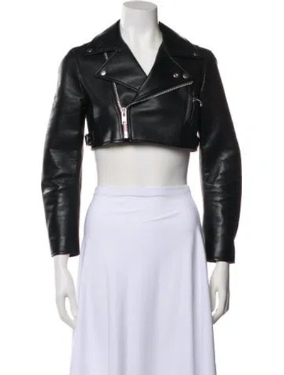 Pre-owned Junya Watanabe Vegan Leather Biker Jacket In Black