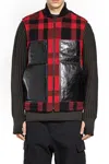 Junya Watanabe Check Pattern Sleeveless Jacket Pockets In Red