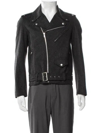 Pre-owned Junya Watanabe Vintage 2002 Moto Jacket In Gray