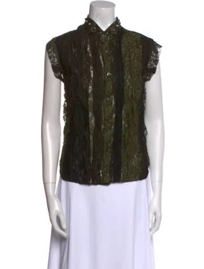 Pre-owned Junya Watanabe Vintage 2004 Button-up Top In Green