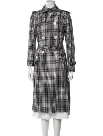 Pre-owned Junya Watanabe Vintage 2004 Trench Coat In Black/white