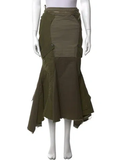 Pre-owned Junya Watanabe Vintage 2006 Long Skirt In Green