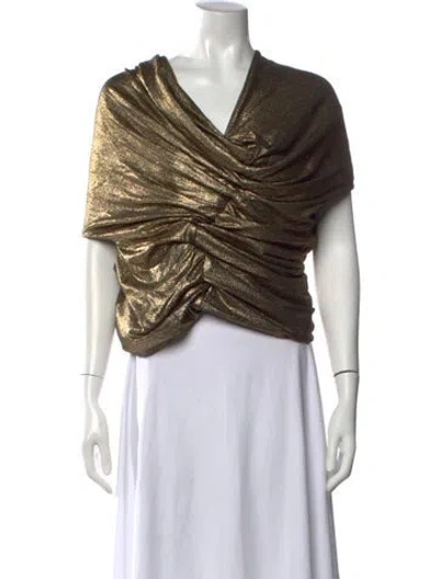 Pre-owned Junya Watanabe Vintage 2009 Crop Top In Gold/metallic