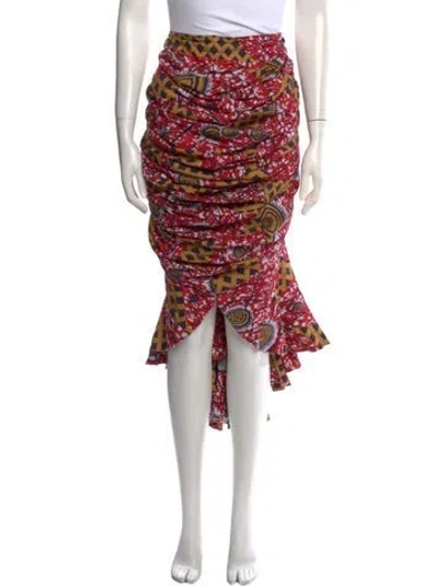 Pre-owned Junya Watanabe Vintage 2009 Midi Length Skirt In Red