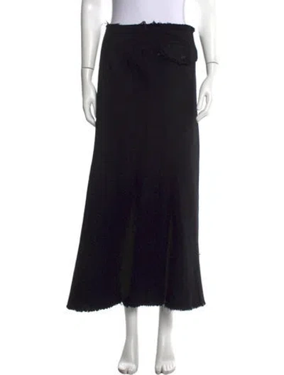 Pre-owned Junya Watanabe Vintage Long Skirt In Black