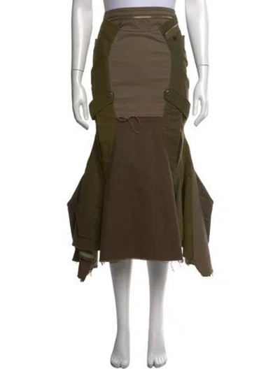 Pre-owned Junya Watanabe Vintage Long Skirt In Green
