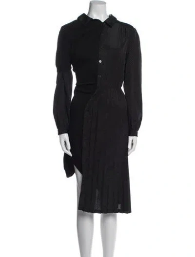 Pre-owned Junya Watanabe Vintage Midi Length Dress In Black