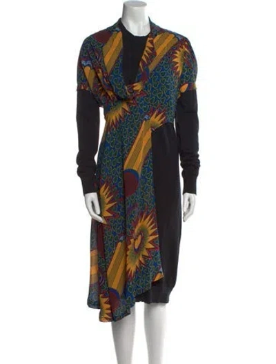 Pre-owned Junya Watanabe Vintage Midi Length Dress In Black