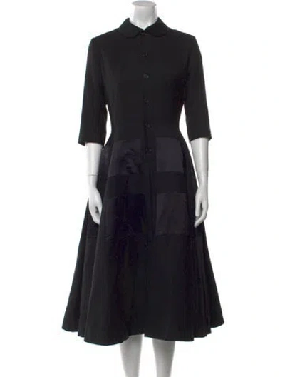 Pre-owned Junya Watanabe Vintage Midi Length Dress In Black