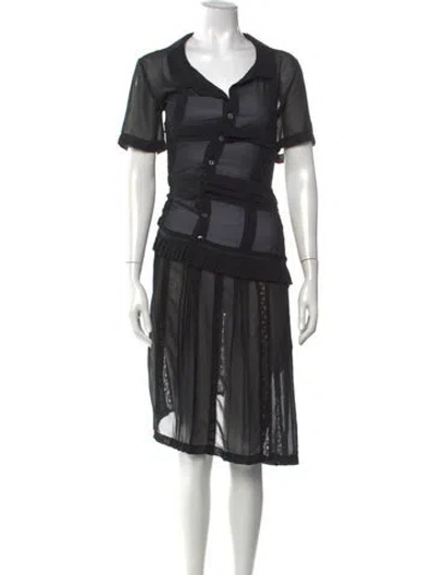 Pre-owned Junya Watanabe Vintage Midi Length Dress In Black