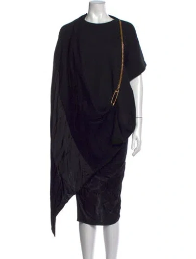 Pre-owned Junya Watanabe Vintage Midi Length Dress In Black