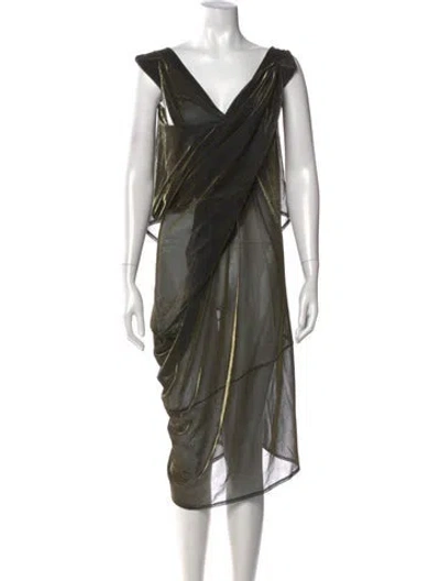 Pre-owned Junya Watanabe Vintage Midi Length Dress In Silver