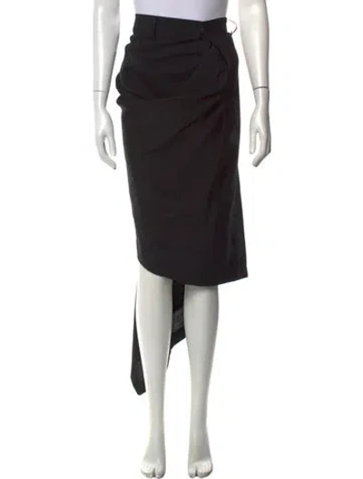 Pre-owned Junya Watanabe Vintage Midi Length Skirt In Black