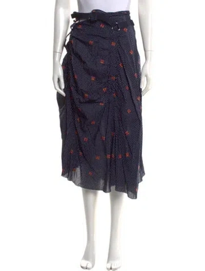 Pre-owned Junya Watanabe Vintage Midi Length Skirt In Blue