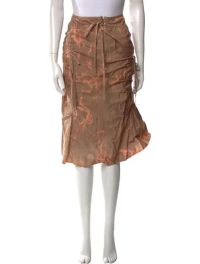 Pre-owned Junya Watanabe Vintage Midi Length Skirt In Brown