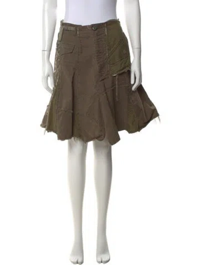Pre-owned Junya Watanabe Vintage Midi Length Skirt In Green