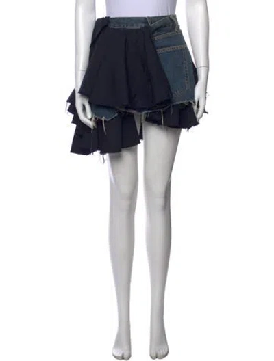 Pre-owned Junya Watanabe Vintage Mini Skirt In Blue
