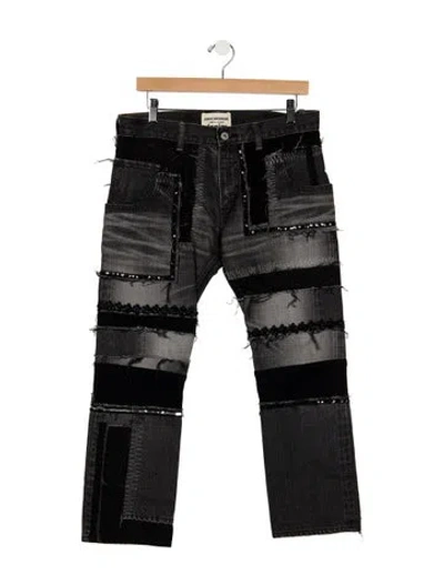 Pre-owned Junya Watanabe Vintage Straight Leg Jeans In Grey
