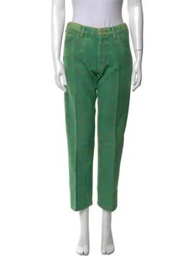 Pre-owned Junya Watanabe Vintage Straight Leg Pants In Green