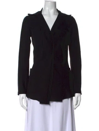 Pre-owned Junya Watanabe V-neck Long Sleeve Top In Black