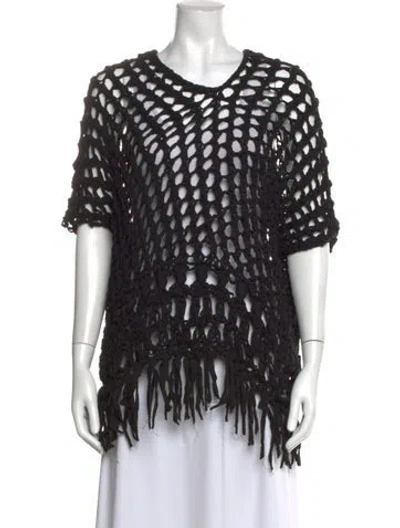 Pre-owned Junya Watanabe V-neck Sweater In Black