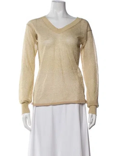 Pre-owned Junya Watanabe V-neck Sweater In Neutrals