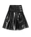 Junya Watanabe Belted Pleated Skirt In Black
