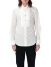 Junya Watanabe Smocking Shirt With Pleated Front And Structured Collar In White