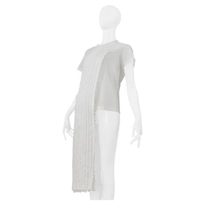 Pre-owned Junya Watanabe White T-shirt With Interior Ruffle Overlay 2000