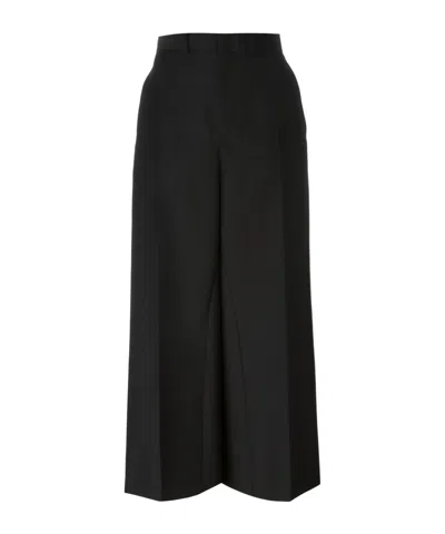 Junya Watanabe Wide Leg Cropped Trousers In Black