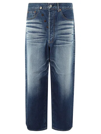 Junya Watanabe Wide-leg Denim Jeans In Indigo