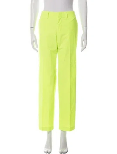 Pre-owned Junya Watanabe Wide Leg Pants In Green/yellow