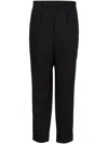 Junya Watanabe Wide Leg Turn-up Trousers In Black