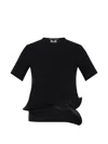 Junya Watanabe Sculptural Background T-shirt In Black