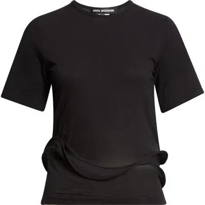 Junya Watanabe Wired Cutout Mesh T-shirt In Black