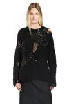 Junya Watanabe Open-knit Sweater In Black