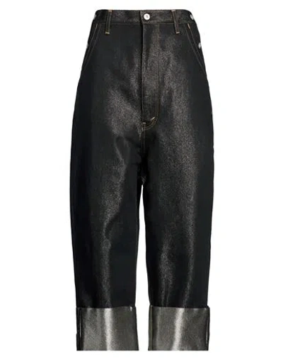 Junya Watanabe Woman Jeans Black Size S Cotton, Cupro, Polyester