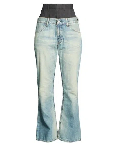 Junya Watanabe Woman Jeans Blue Size M Cotton, Wool