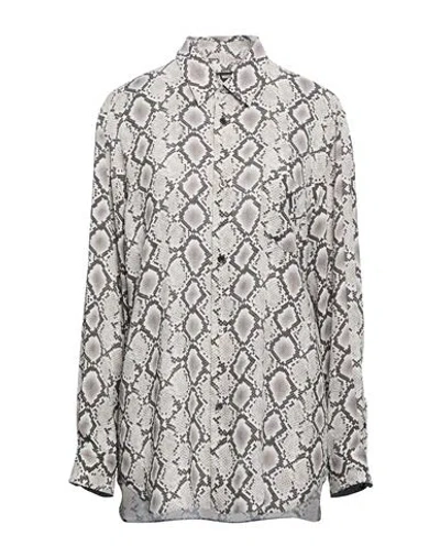 Junya Watanabe Woman Shirt Grey Size M Polyester In Gray